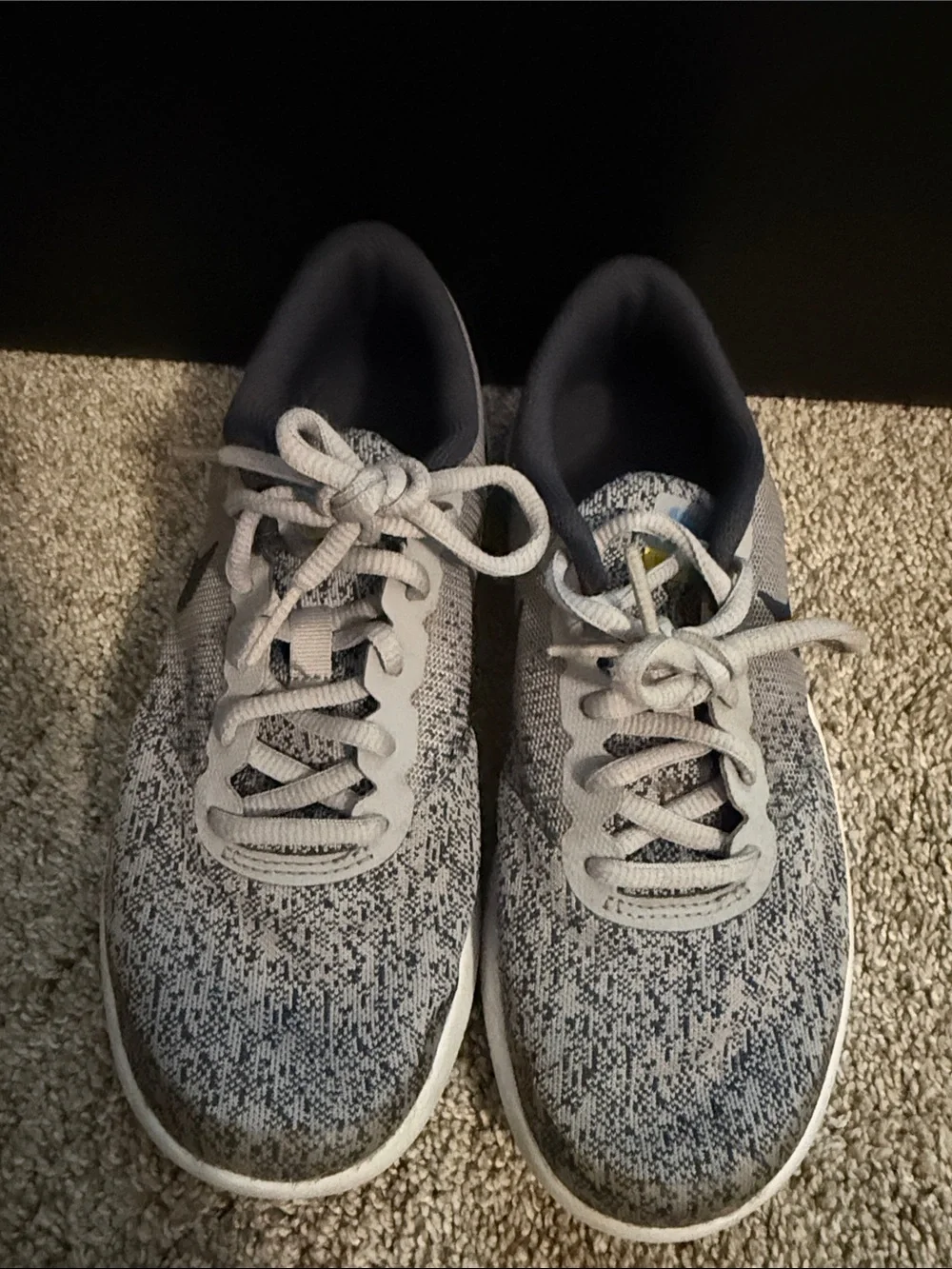 Nike kids Gray and Dark Gray Athletic Running Shoes